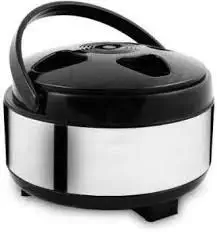 SNOWSTAR Steel 2.5 Litre Hotpot Casserole (Double Wall Insulated 2500 ML Stainless Steel for hot Meal, chapati, Curry, roti/Warm Food Serving) with lid & Handle