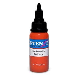 INTENZE Tattoo Colour Pink 30ml-Mike DeMasi Salmon Portrait Set-DasOrg.:Colourfast&Completely Sterile TattooInk Vegan TattooInk for PermanentTattoo,Stick&Poke TattooPaint with Perfect Consistency