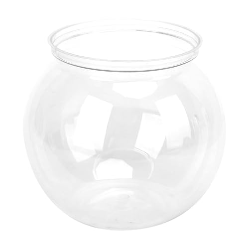 Goldfischglas, Transparentes Fischglas aus Kunststoff, Mini-Aquarium für Betta-Fische, Goldfische, Klar, Hydroponische Pflanzenschale, Anker, Hocking, Klassisches Fischglas Im (S)