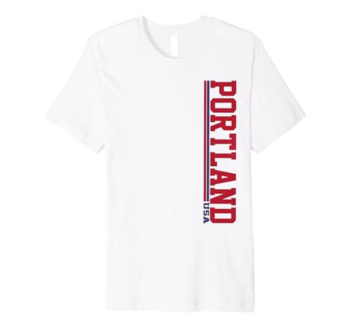 21C4HPEuWAL._SL500_ Patriotic Portland USA Vintage Stripes Iconic Portland Premium T-Shirt