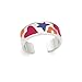 Agatha Ruiz de la Prada Sterling Silver multi color enamel open adjustable ring