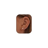 BSGRL Flat Back Earrings - 14K Gold Plated Tiny Western Cowboy Boot Flat Back Stud Earrings for Women Helix Jewelry