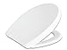 Produktbild Grünblatt WC Sitz passend zu allen handelsüblichen O-Form WCs, Hochwertige Antibakterielle Duroplast, Absenkautomatik, abnehmbar zur Reinigung, Weiß (Überlapp)