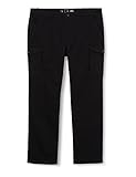 Una marca de Amazon Marca Amazon - MERAKI Pantalones Cargo Rectos Hombre, Negro (Black), 38W / 34L, Label: 38W / 34L