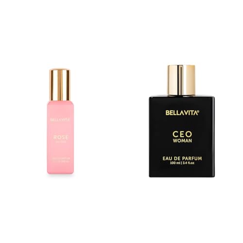 Image of Bella Vita Luxury Rose Woman Liquid Eau De Parfum Ceo Woman Eau De Parfum With Bergamot Tonka & Vanillapremiumlong Lasting Woody & Fruity Fragrance Scent For Women 100 Ml, 20 Ml,Assorted