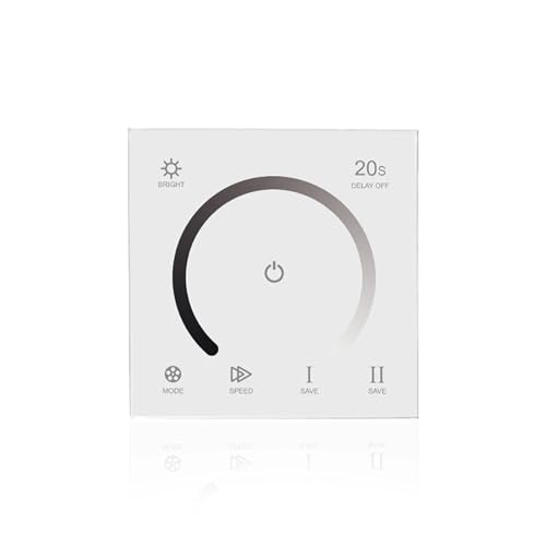 Contrôleur tactile LED en verre panneau mural haut de gamme DC12V-24V