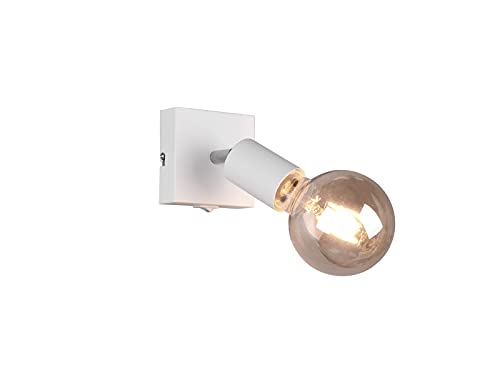 Spot mural à intensité variable en blanc et filament LED, 1 spot avec interrupteur, 9 x 11 cm Cover