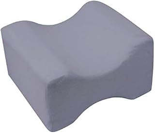 Ossian Contour Leg Pillow  Deluxe Grey Orthopaedic Memory Foam Natural Pressure Relief Knee Cushion with Removeable Washable Hypoallergenic Velour Cover for Side Sleepers Back Neck Hip Sciatica Pain