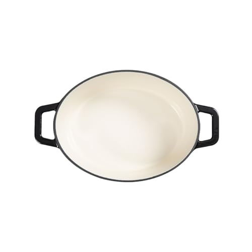 Livoo – Casseruola Ovale In Ghisa MEP129G – 4,5L, Coperchio Con Gommino, 29 X 22 Cm, 5,5 Kg - 4