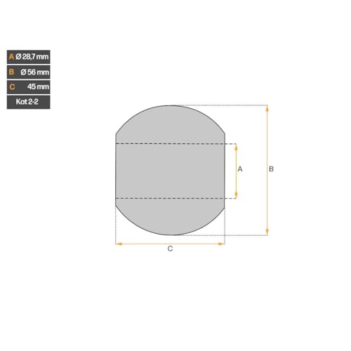 2x Unterlenkerkugel | Kat 2-2 / Innen Ø 28 mm | Außen Ø 56 mm | gehärtet & galv. verzinkt