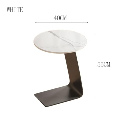 Table à café minimaliste blanche et ronde au design scandinave - 4