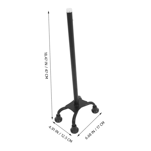 4 Accessoires voor vierpootkrukken wandelstok Ouderen loopstok accessoires Ouderen hulpmiddelen voor loopstok Looprek accessoires vervangende steunzolen klimpaal pad rubber Black FOMIYES - Afbeelding 3