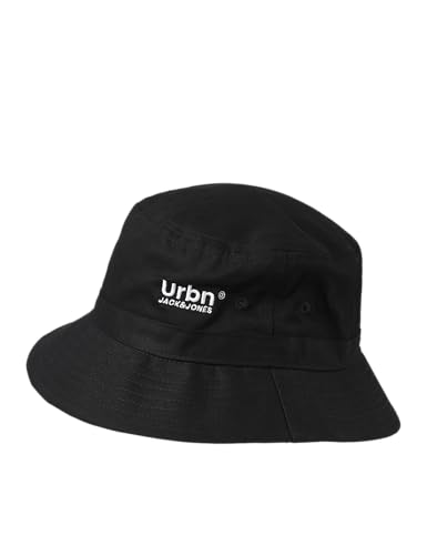 JACK & JONES JACURBN Bucket Hat Noos, Nero, Taglia Unica