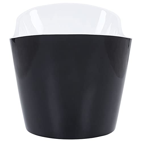 Edle Acryl Badewanne oval freistehend schwarz mit Überlauf 180 x 78 cm Antiqua