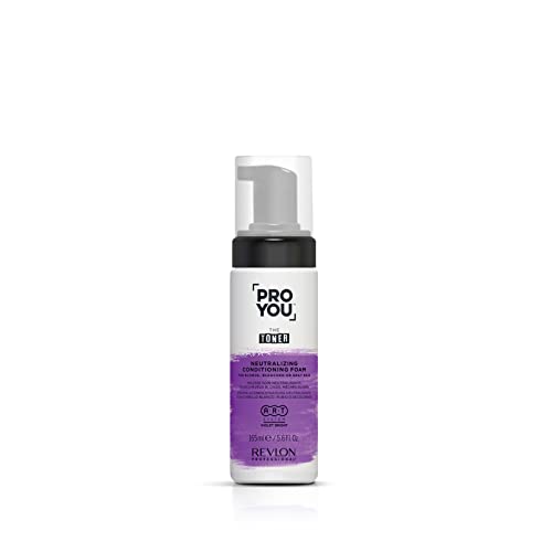 Revlon Professional ProYou Acondicionador Pelo en Espuma para Cabello Rubio, Blanco o Decolorado, 350 ml, Gama Neutralizante The Toner