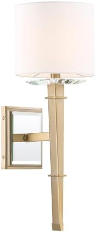 Crystorama Clifton 1 Light Aged Brass Sconce