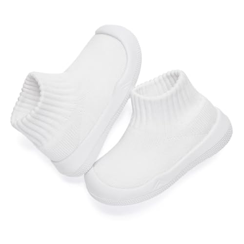 Image of Eashi Baby Boy Girl Non-Skid Indoor Infant Walking Shoes Breathable Warm Elastic Sock Shoes with Memory Sole Protect Toes Outdoor Sneakers