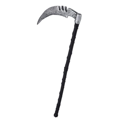 SAFIGLE Grimmige Sense aus Kunststoff für Halloween-kostüm und Party-Cosplay Simulierte Sense mit Abnehmbarem Griff für Geisterparty und Halloween-Spielzeug