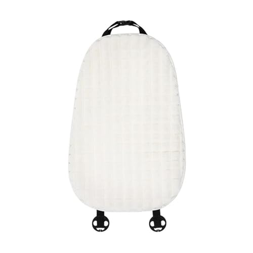 Coussin de siège de voiture d'hiver anti-glisse chaud et épais dossier blanc