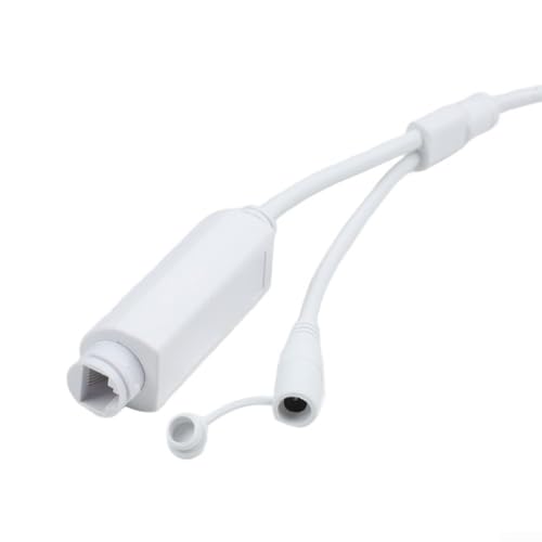 Cable integrado para conversión de 48V a 12V resistente a la intemperie para módulo PoE, cable para cámara IP con terminales 4PIN y 2PIN para sistema de seguridad exterior, color blanco de 70 cm miniatura 4