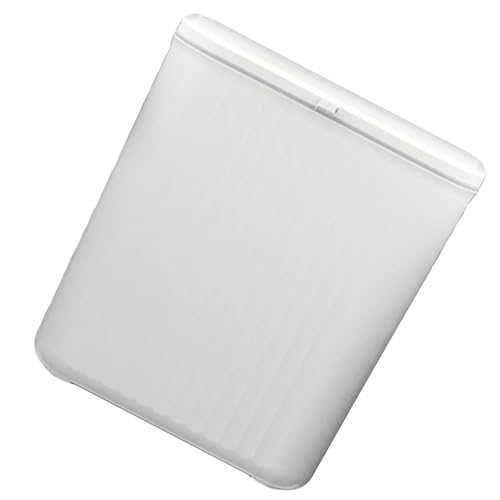 Cubo de basura colgante de cocina blanco de 9L con tapa deslizante para puerta de mueble