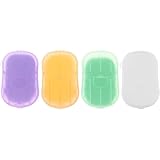 Ciieeo Hojas de Jabón de Viaje Portátiles 4 Cajas Aromas Floral Leche Artemisa y Limón Piezas Pequeñas y Desechables para Camping y Lavado de Manos en Exteriores Color Color Aleatorio