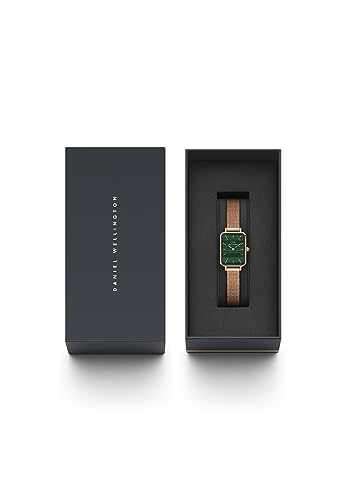 Image of Daniel Wellington Quadro Pressed Women's Watch - 20x26mm Square Case, Japanese Quartz Movement, Stainless Steel Mesh Strap, Water Resistant, Rose Gold Watch for Women - Melrose