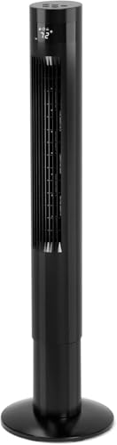 Image of Antarctic Star Tower Fan 85Oscillating Fan Quiet Cooling 12H Timer Remote Control Bladeless Electric 3 Speeds Wind 3 Modes, 42INCH, BLACK