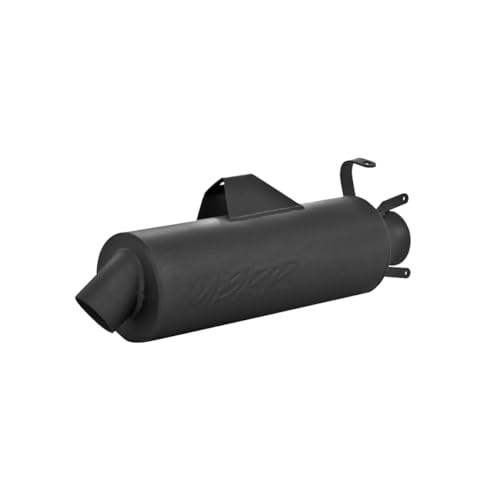 MBRP AT-6500SP Aluminized Steel Straight Core Slip On Exhaust Muffler, Black Coated, Moderate Sound, Fits Polaris Sportsman 800 2010-2014