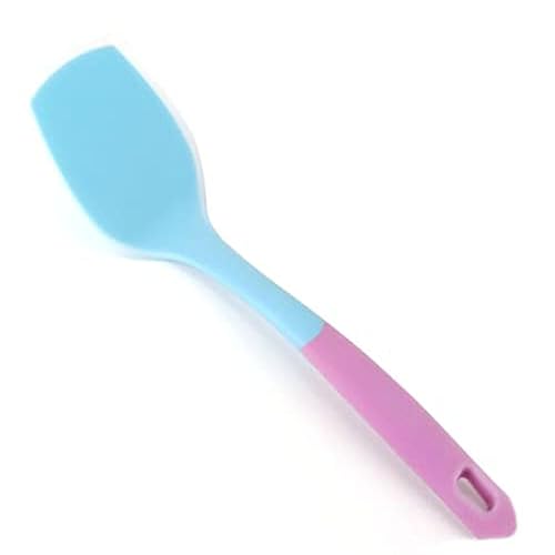Image of Baskety Heat Resistant Silicone Cooking Turner Non-Stick Spatula Kitchen Utensils (Pack of 2, Blue)