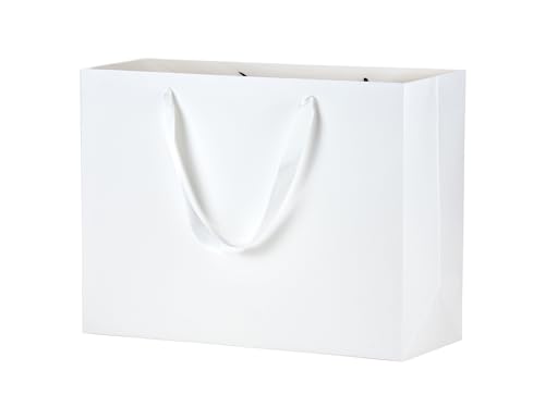 Sac de fête en kraft blanc 40,6 cm avec poignées pour sublimer vos tables de réception de mariage