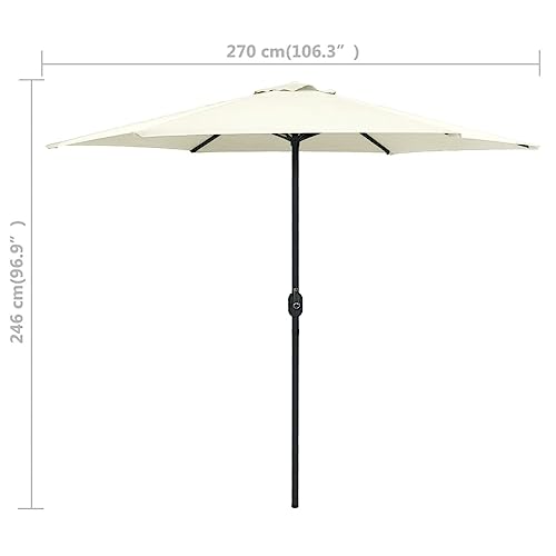 Sombrilla para jardín con mástil de aluminio CLSDRZC parasol exterior 3
