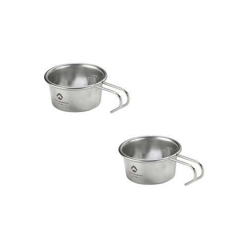 camping moon CAMPINGMOON Mini Sierra Cup 2oz (60ml) Stainless Steel 2-pack S-050-2P