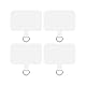 Gosknor 4 Stück Telefon-Haltelaschen, TPU Telefon Lanyard Laschen Telefon Lanyard-Patches Universelle Handy Lanyard Pads Praktischer Handy Gurthalter Patch für iPhone und Android (Weiß)