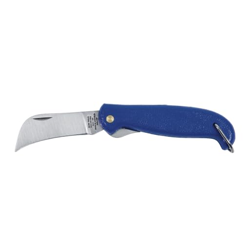 Klein Tools 1550-24 Pocket Knife, Stainless Steel Sheepsfoot Slitting Blade, 2-3/4-Inch Long Locking Blade