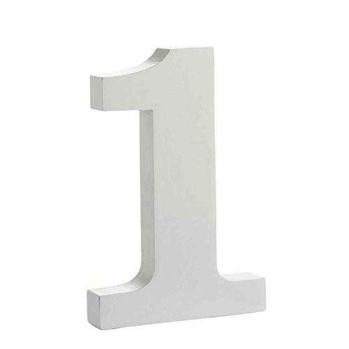 Letras y Números de Madera Blanca Alfabeto para Decoración Altura 15cm (1)