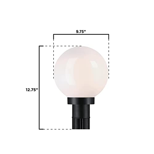 Westinghouse 6123000 Traditional One Light Post-Top Lantern, Black Finish, Opal Acrylic Globe by Westinghouse - Image 5