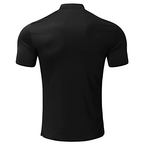 Short Sleeve Turtleneck Men Fall Thermal High Collar Pullover Solid Tops Casual Turtleneck Mock Neck Slim T Shirt3