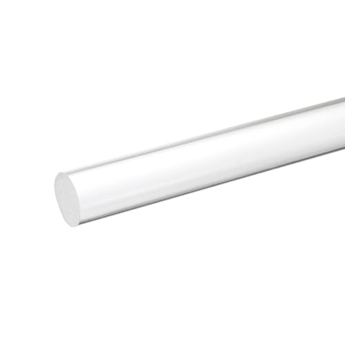 Image of MECCANIXITY Acrylic Round Rods 1-3 /16 inch x 10 inch Clear Acrylic Dowel Rods Sticks Plastic Sticks Strip for DIY Crafts Lighting Gardening Decoration - 30mm x 250mm