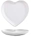 LMMJYF 8 Pouces Nordic Love Assiette créative Assiette en Forme de Coeur Assiette à gâteau en céramique Assiette à Dessert-Assiette Blanche de 8 Pouces