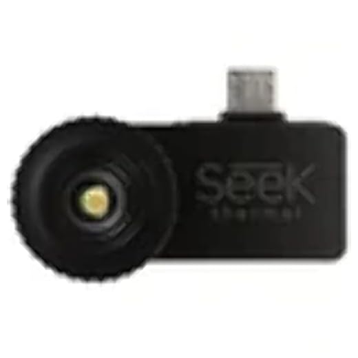 Seek Thermal Compact Cámara de imagen térmica con conector USB y carcasa hermética protectora para dispositivos Android - Negro