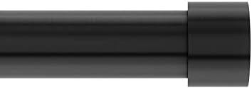 Umbra Cappa 1-Inch Curtain Rod, Includes 2 Matching Finials, Brackets & Hardware, 120 to 180-Inches, Black