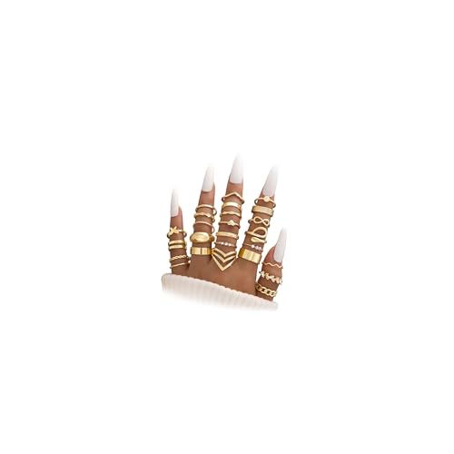 iF YOU 25 Pcs Gold Knuckle Rings Set for Women,