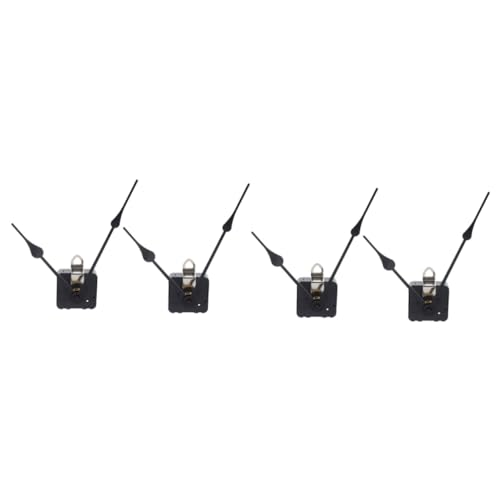 Gadpiparty 4 Juegos movimienot Relojes de Pared Wall Clock Decor reloges de Pared silencioso Radio Despertador Moderno Noche Mecanismo de Reloj casero Kit de Reloj doméstico Abdominales Black
