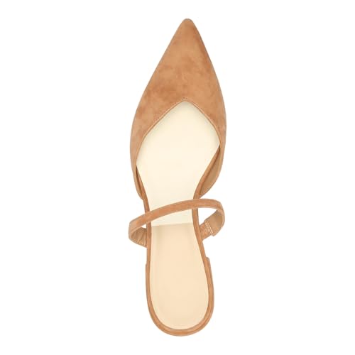 Image of Mesh Mules for Women Comfy Raffia Woven Strap Closed Pointed Toe Mule Flats Casual Slip on Dress Slides Flats