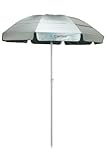 Coolibar UPF 50+ 6 Foot Intego Beach Umbrella - Sun Protective (One Size- Silver/Green)