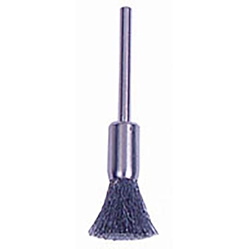 Weiler Stainless Steel Cup Brush - Shank Attachment - 1/4 in Dia - 0.005 in Bristle Dia & 37000 Max RPM - 26108 [PRICE is per BRUSH]