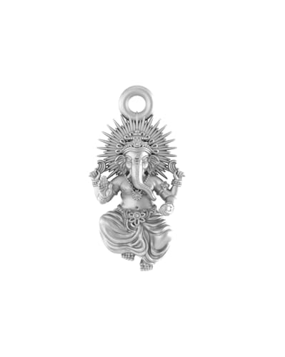 Pendentif Seigneur Ganesh en argent 925 Mtrolls, le cadeau spirituel parfait de 3 g
