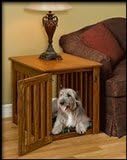 Pinnacle Wood Dog Crate End Table - Indoor Dog House Made with Wood and Stain Colors to Match Your Decor- Decorative and Lovely When…