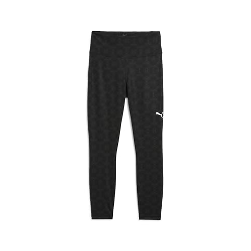 PUMA W TAD GRAPHIC TIGHT - 7/8 AOP, collant bambina Unisex - Adulto, PUMA Black-AW-048281-0001, XS